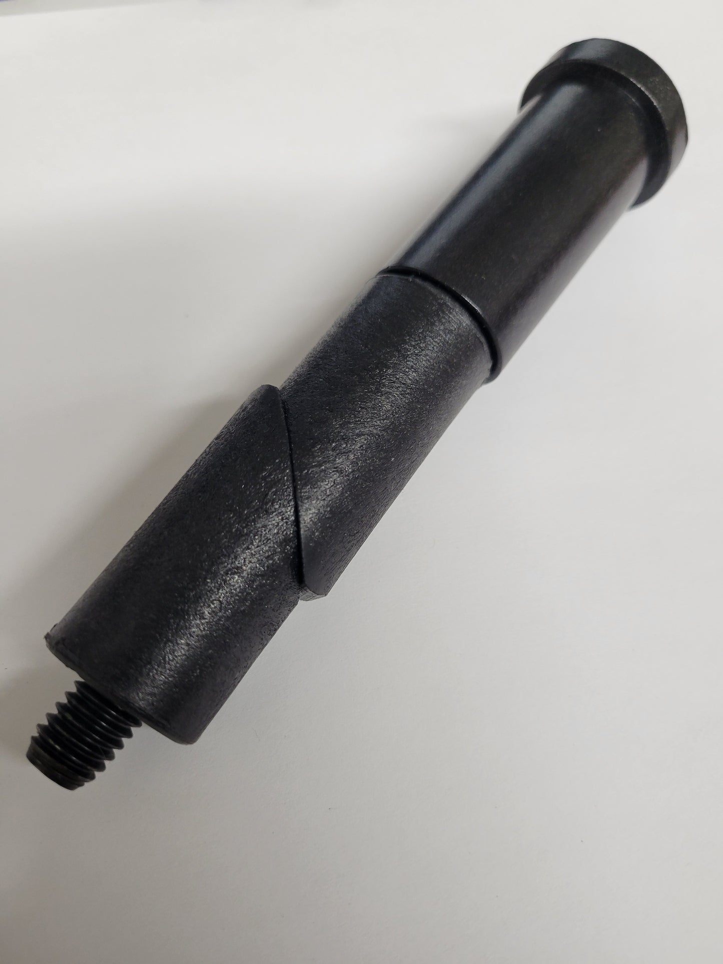 Black composite rear bumper bolt assembly with expanders, nut, and insert for go-kart bodywork