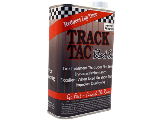 Track-Tac Black Sand tire treatment gallon jug for kart racing, reduces lap times