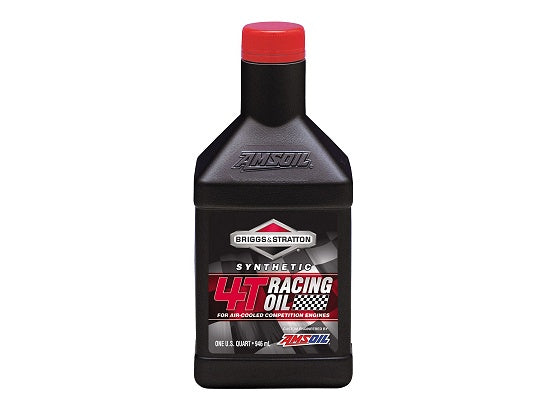 Quart bottle of Amsoil Briggs 4T synthetic oil for kart engines