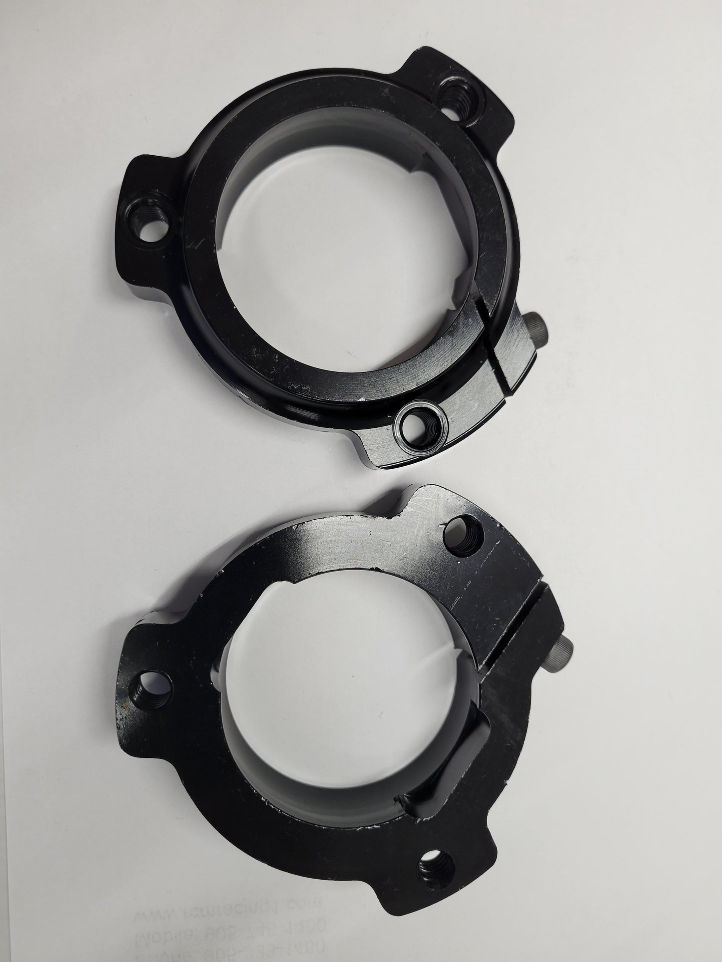 Pair of split-style CNC axle cassettes for kart bearings