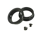 Aluminum bearing shield for 1.842" kart axle bearings, close-up view