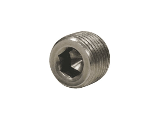 Steel 1/8 pipe plug for kart brake port blocking