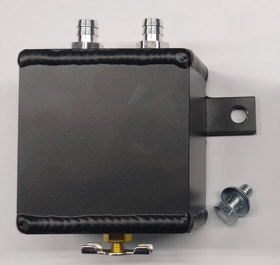 PMI catch tank with multiple fittings for kart oil separation