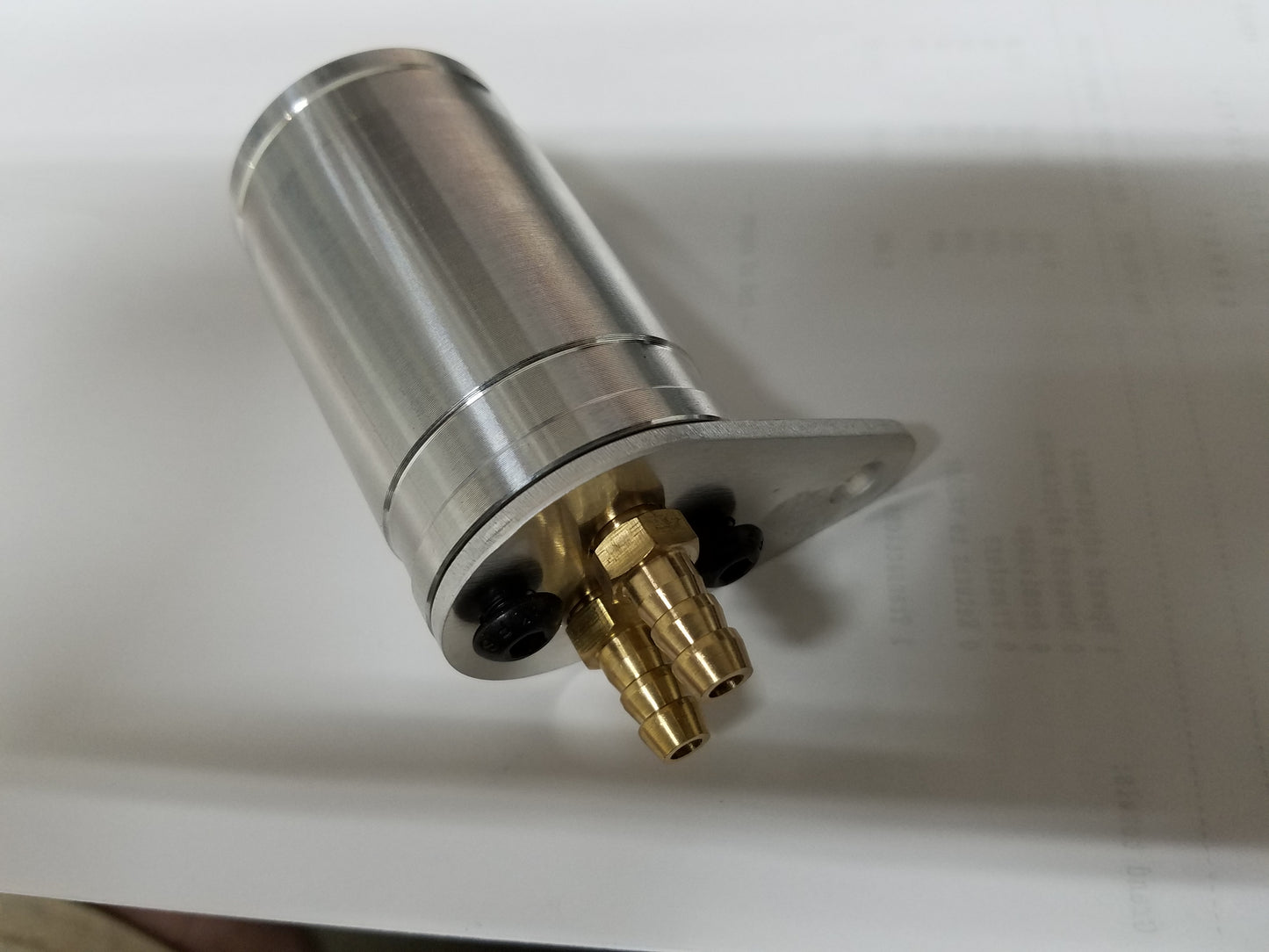 Aluminum Tuck-n-Run catch tank with drain and tie wrap