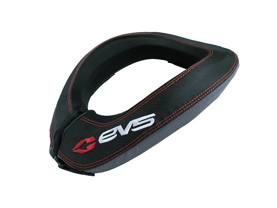 Youth EVS R2 race collar neck support in black, low-profile design