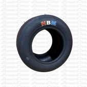 HBM Reaper 450x6 slick tire mounted on mini bike wheel, showing smooth surface