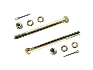 Pair of drilled caliper bolts with hardware kit for karts