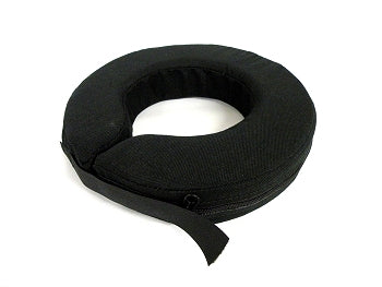 Black child's 360-degree racewear neck collar for kart safety
