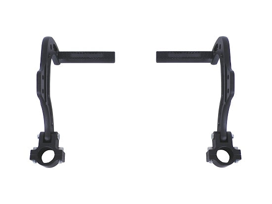 Billet pedal kit for kart racing with adjustable heights fitting 3/4" bumper