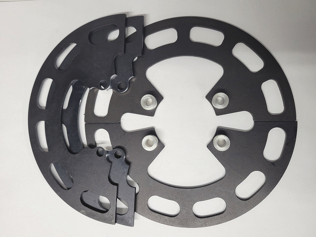 8-inch aluminum guard for 54-64 tooth sprockets on 50mm kart axle