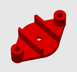 top view of red fuel pump riser for briggs and stratton lo206