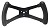 Azusa 2293 Black Butterfly Steering Wheel - 1/4" Tempered Aluminum - Sprint Kart