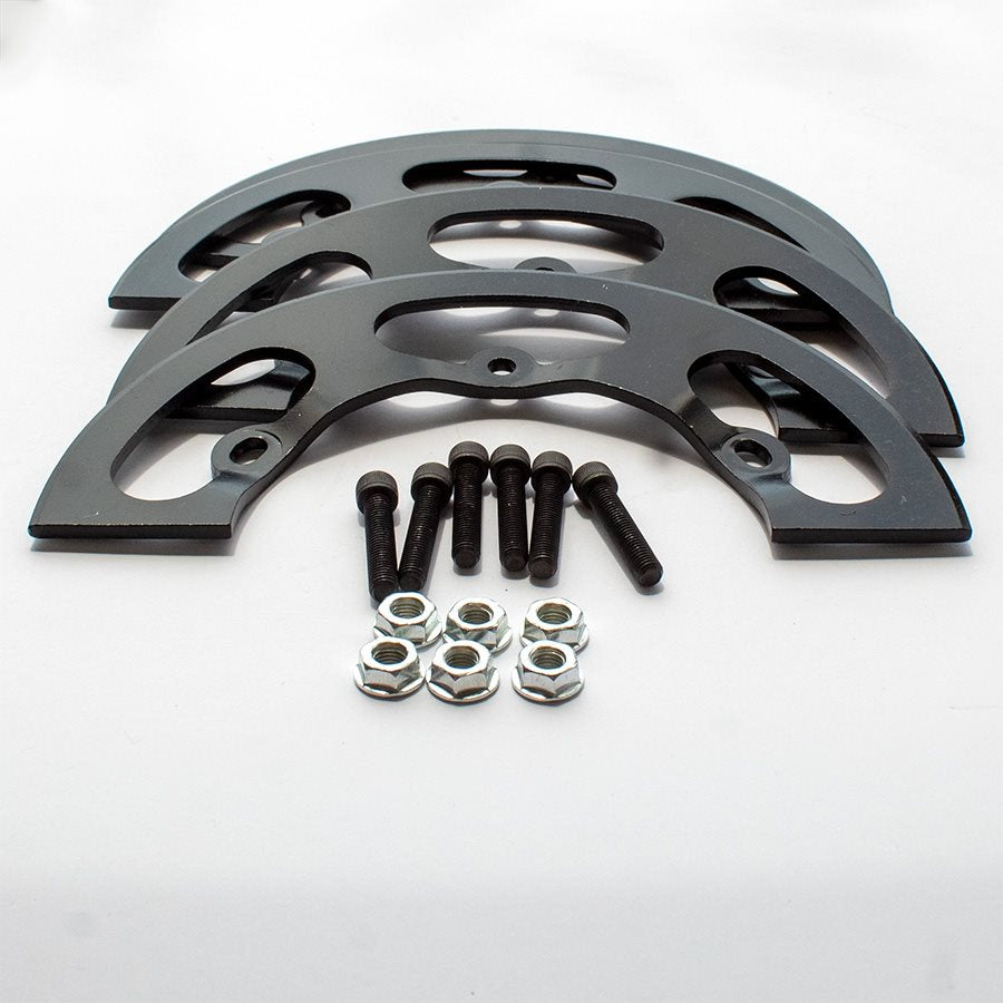 Pit Parts aluminum sprocket guard set 9 inches black