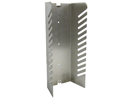 Spacious 25-slot aluminum sprocket rack for kart gear storage