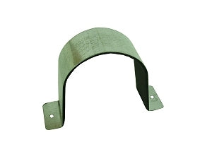 Aluminum fuel tank strap securing G-Man 2qt tank on kart chassis