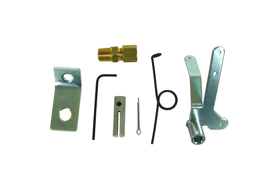 Throttle kit components for stock flathead carburetor in kart engine