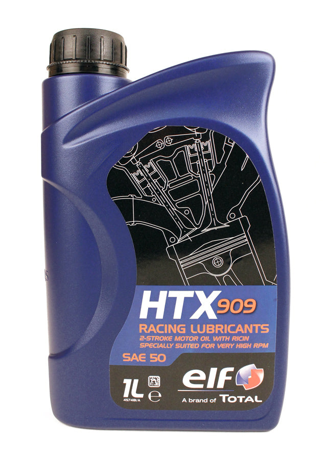 1-liter bottle of ELF HTX-909 two-stroke synthetic oil