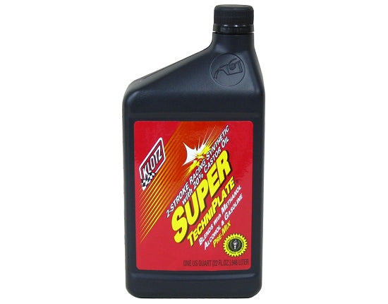 Quart bottle of KL-100 Klotz Super Techniplate two-stroke oil
