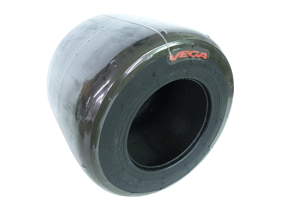 Red VAH710x5 Vega Sprint Tire in dynamic profile shot