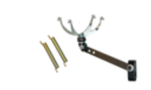 Pixelated picture of exhaust mount with hold down springs that are gold.