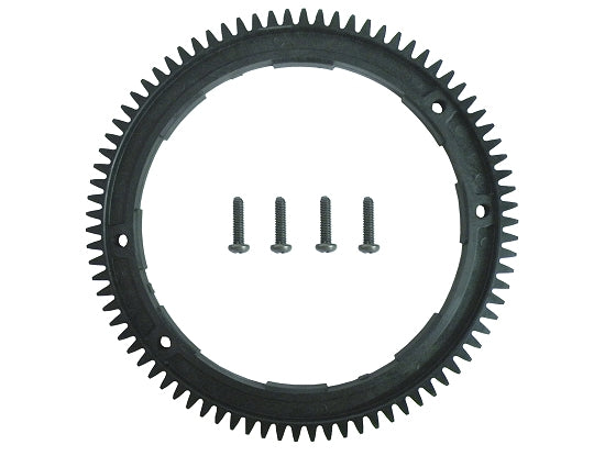 Toothed ring gear attached to Briggs World Formula flywheel