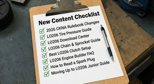 Picture of checklist of new content added to the LO206 resources, engines, and chassis guides.