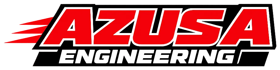 Red and black blocky performance text image for Azusa Engineering collection page.