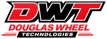 Red and black blocky performance text image for Douglas Wheel Technologies (DWT) collection page.