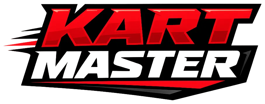 Red and black blocky performance text image for Kart Master collection page.
