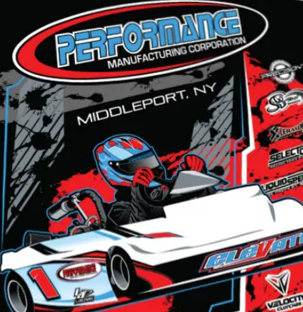 Performance Mfg logo for Lo206 4-cycle karting racing parts and custom go-kart components