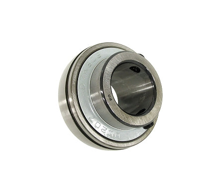 Image of large 1 1/4" axle bearing with 2.835" OD marked UC207-20K for karts