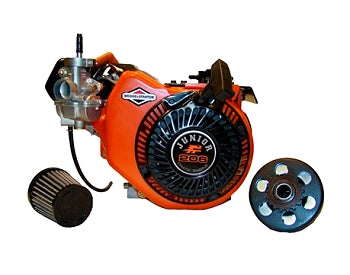 Orange Briggs & Stratton Local Option 206 JR engine with air filter and Max Torque Clutch