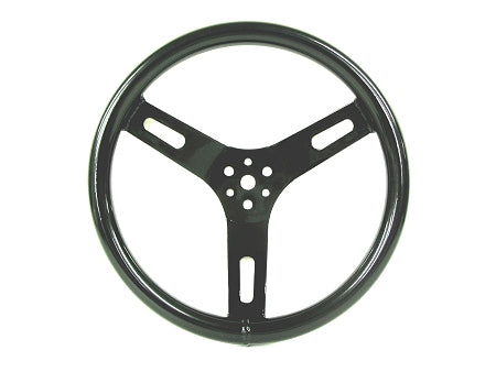 14-inch black aluminum steering wheel for kart racing
