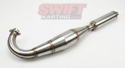 Curved Multi-Stage Exhaust Header for Jr. II Engines with 1 5/16" Silencer by Bully Performance - karting parts