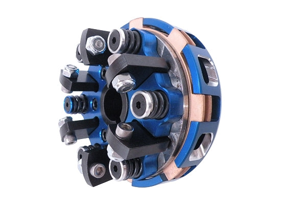 Close-up of Viper 3/4" vented blue 6-spring 2-disc clutch assembly without driver, showing anodized components and springs