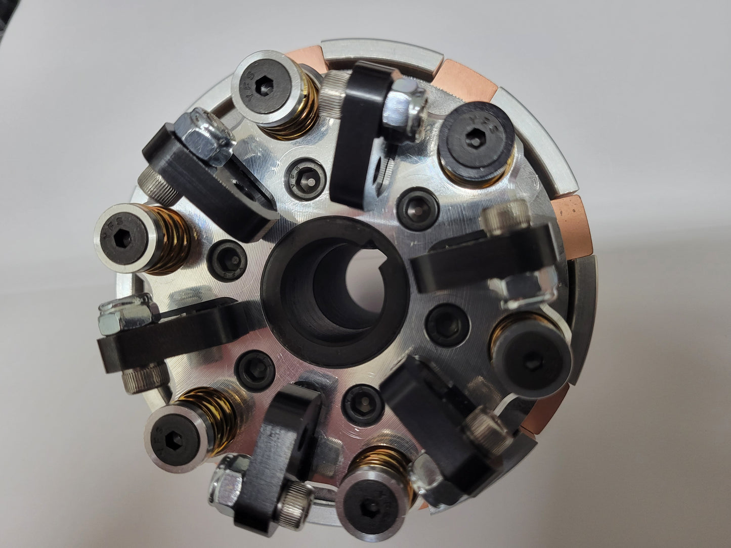 Silver Viper 3/4-inch big pin 6-spring two-disk clutch without driver, showing drum, levers, and springs