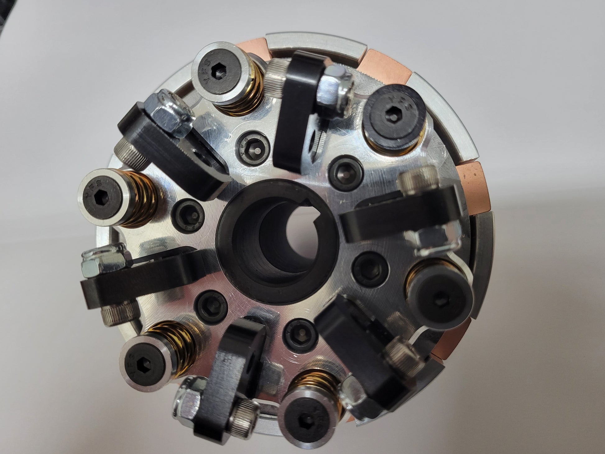 Silver Viper 3/4-inch big pin 6-spring two-disk clutch without driver, showing drum, levers, and springs