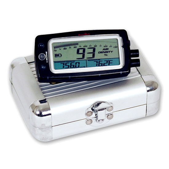 Longacre Digital Air Density Gauge displayed in protective aluminum case