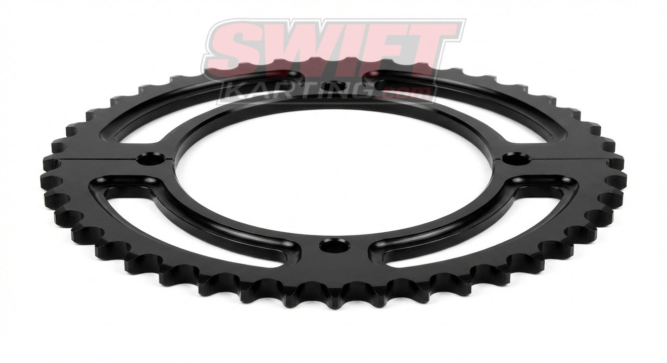 RLV Black Diamond Split Sprocket #219 (78T-85T) - Premium Two-Piece Kart Racing Drive Component by RLV - karting parts