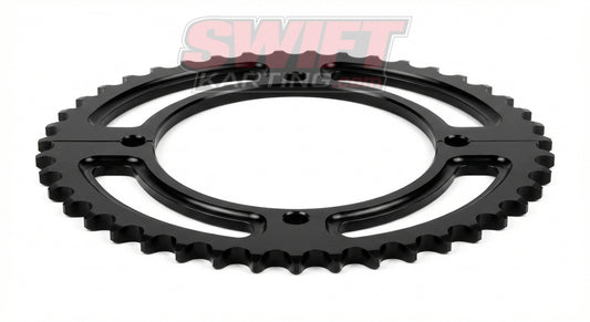 RLV Black Diamond Split Sprocket #219 (78T-85T) - Premium Two-Piece Kart Racing Drive Component by RLV - karting parts