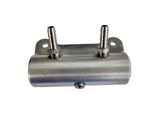 Silver Defender Catch Tank with two inlet fittings for Clone and GX200 kart engines