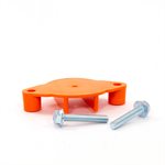 Orange Acetal Nylon FPR Fuel Pump Riser with included hardware bolts for Briggs LO206 karts