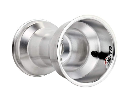GTR 10x6 Silver Aluminum Kart Wheel with vented design and GTR branding