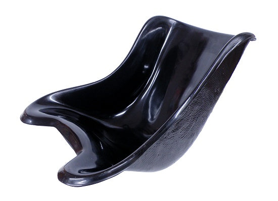 KMSXL extra large black fiberglass racing kart seat with ergonomic design