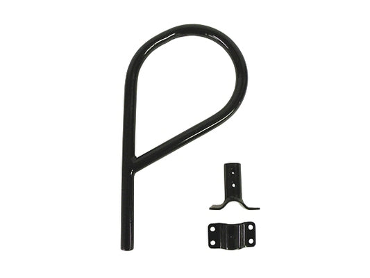 Black Leatherneck Left-Rear Tire Guard curved bar with mounting brackets for go-kart tire protection
