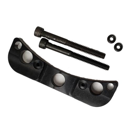 Black anodized MCP .450 caliper spacer with O-rings and SHCS for 9001.1 rotors