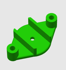 Top view of a neon green fuel pump riser for lo206