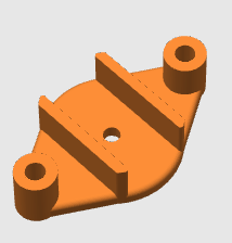 top view of orange fuel pump riser