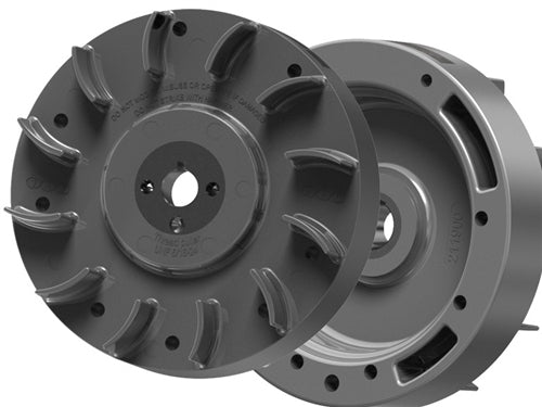 Dyno PVL Flywheel PH-PVLFW for Hemi Predator kart engine, front and side view