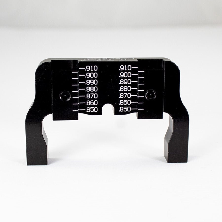 Black PKT LO206 Float Height Gauge tool with precise measurement scales for carburetor floats